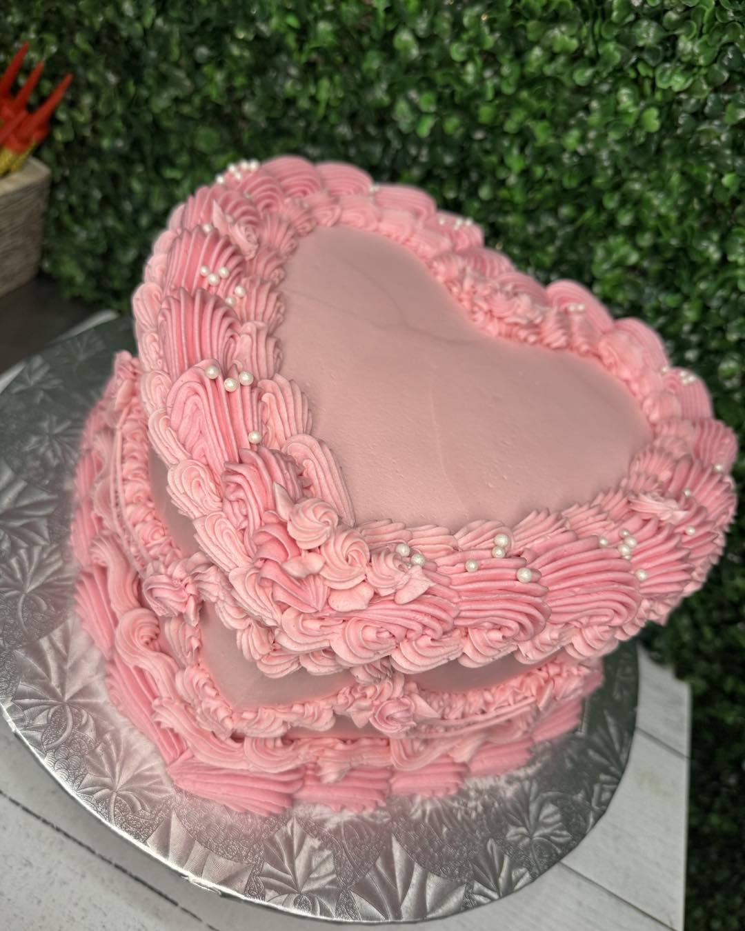 Two Layer Heart Cakes