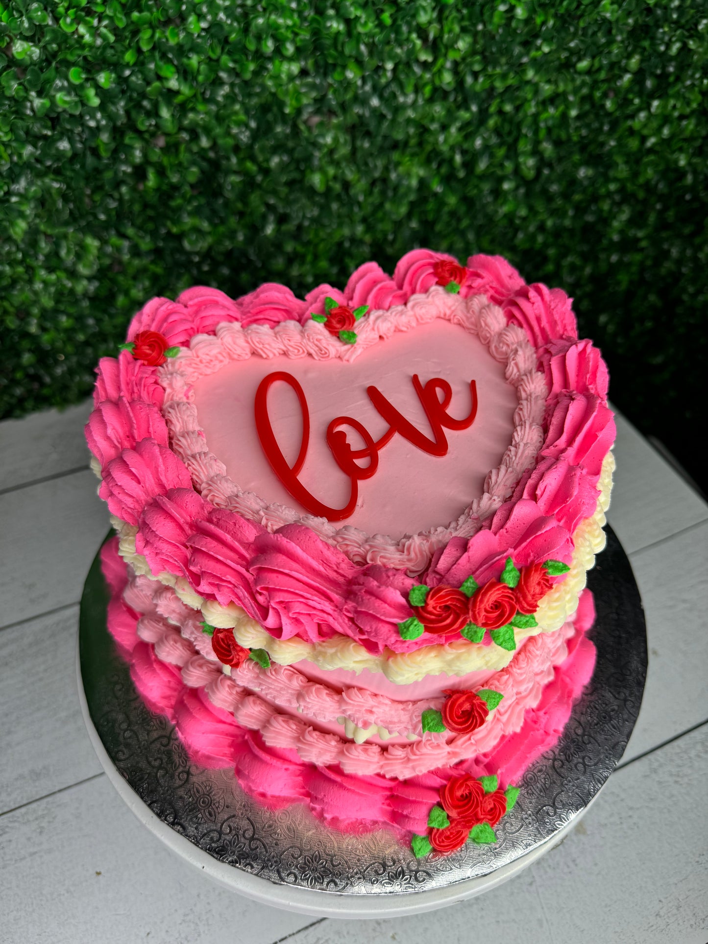 Two Layer Heart Cakes