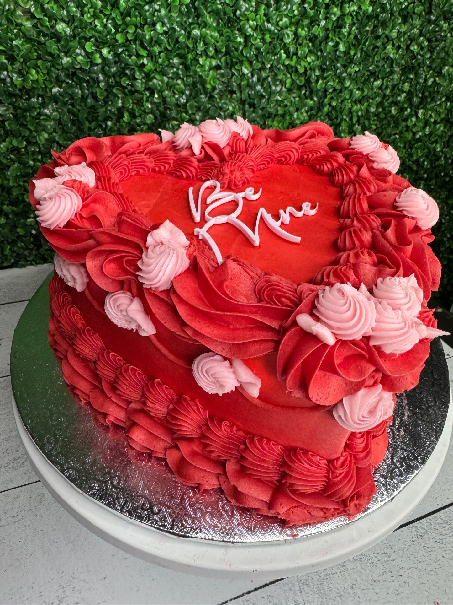 Two Layer Heart Cakes