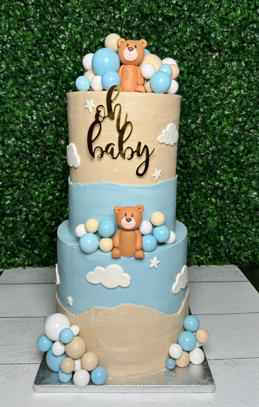 We Can "Bearly" Wait! - (2 tier, Tall Tiers)